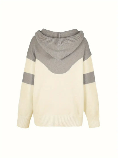 Rosa - Color Block Hoodie with Drawstring