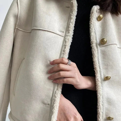 Charlene Shearling Buttoned Jacket