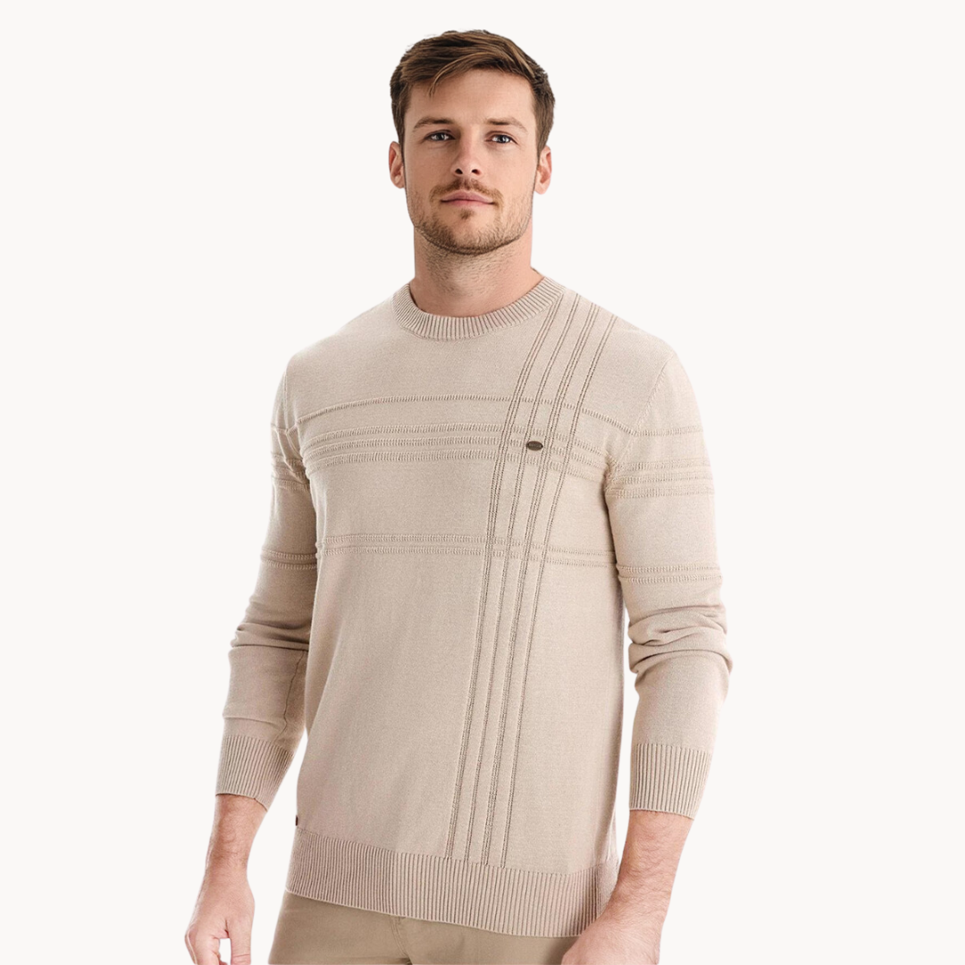 Harper™ | Men's Sweater with Checkered Design