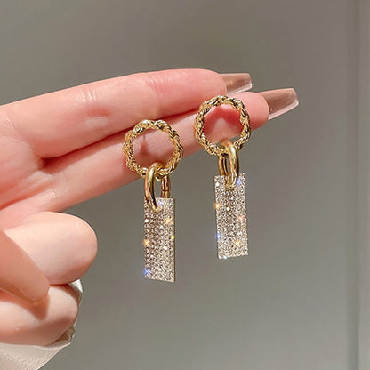 Jana - 18-carat gold-plated diamond earrings