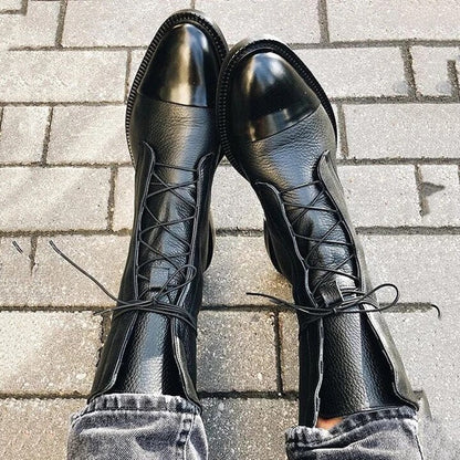 Elsa | Classic Leather Lace-Up Boots