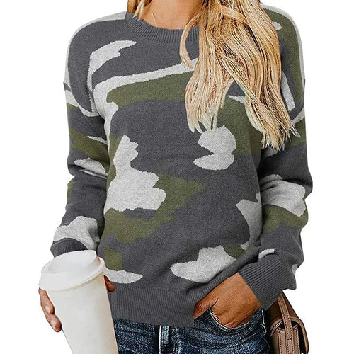 Harper™ | Leopard Camouflage Knit Sweater