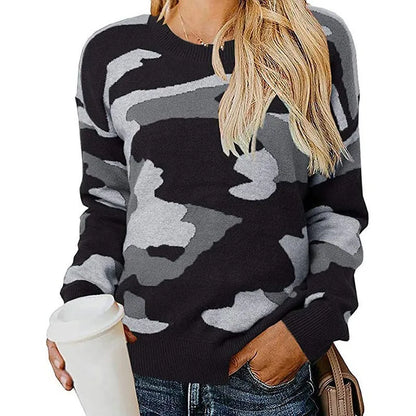 Harper™ | Leopard Camouflage Knit Sweater