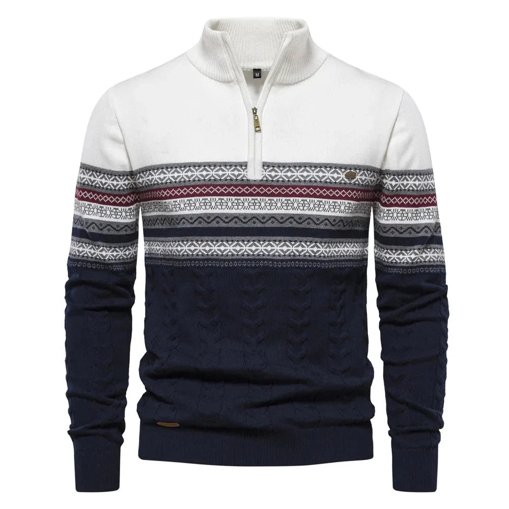 Jasper | Fair Isle Sweater with Half-Zip