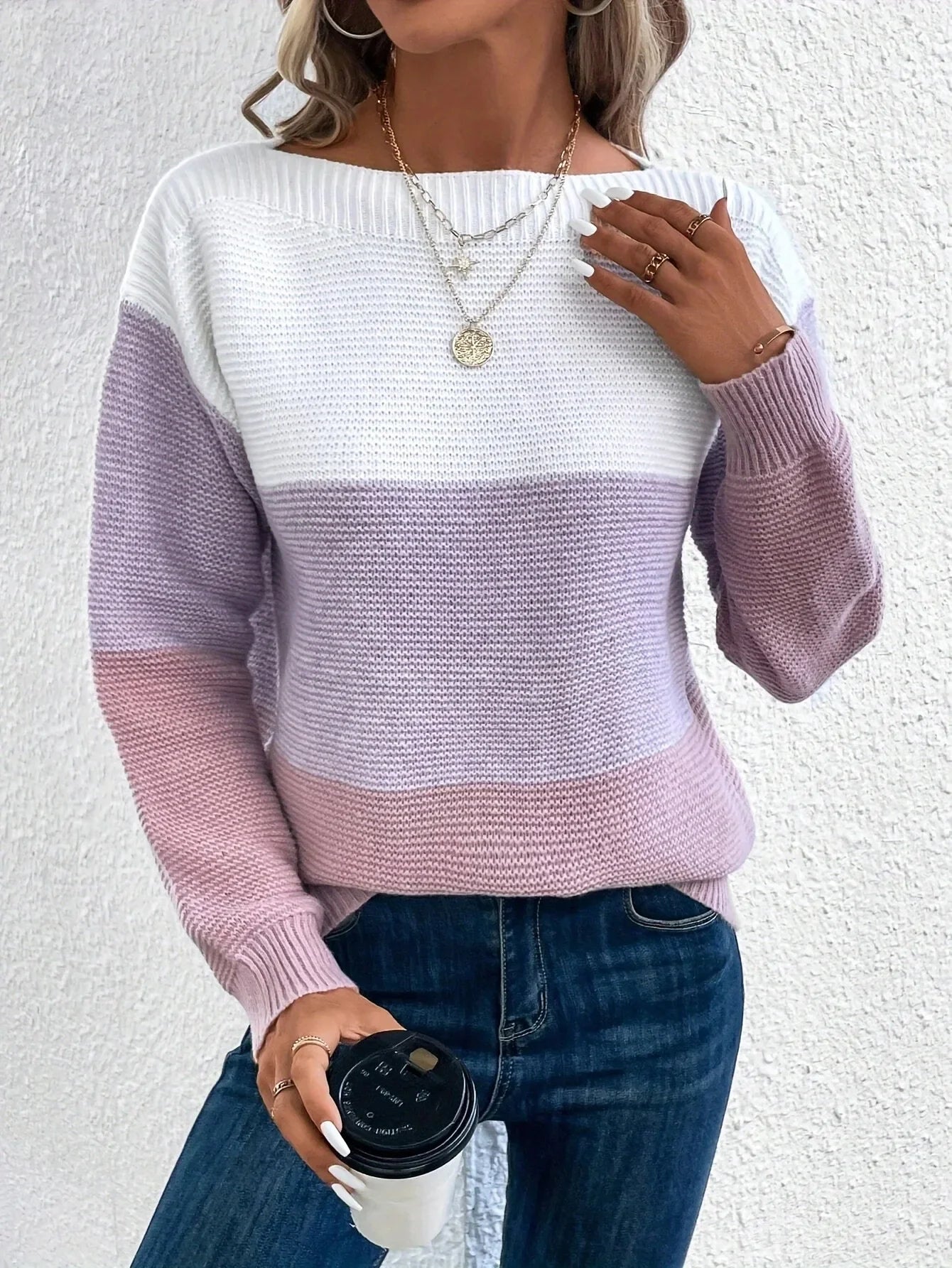 Harper™ | Elegant Tricolor Patchwork Sweater