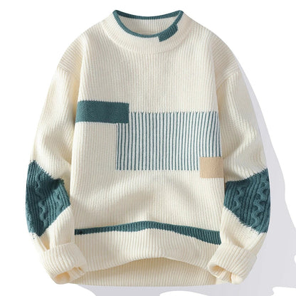 Harper™ | Mock Neck Patchwork Sweater for Men