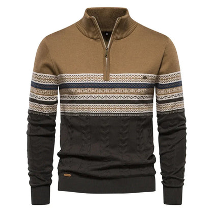 Jasper | Fair Isle Sweater with Half-Zip