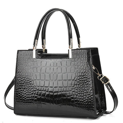 Harper - Shiny leather pattern handbag