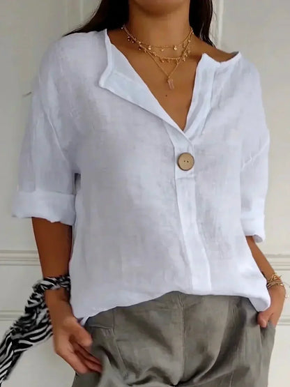 Jessa | Relaxed V-Neck Blouse