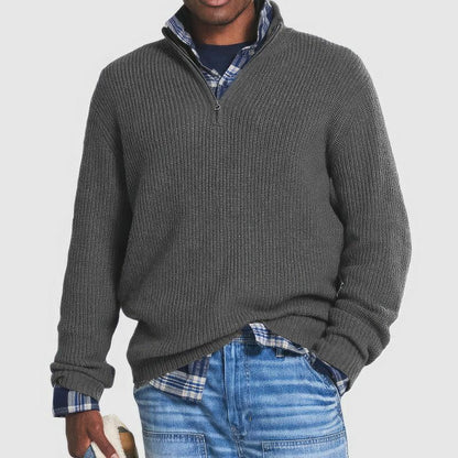 Finn | Knitted Zip-Up Sweater for Men