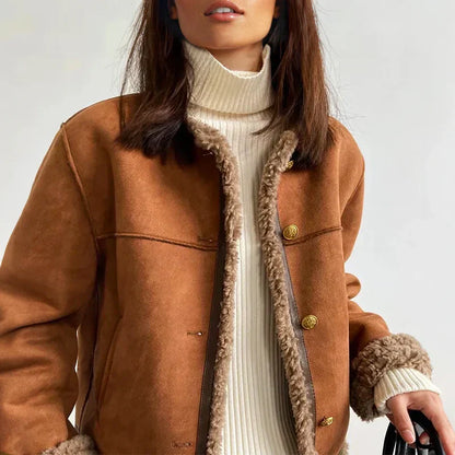 Charlene Shearling Buttoned Jacket