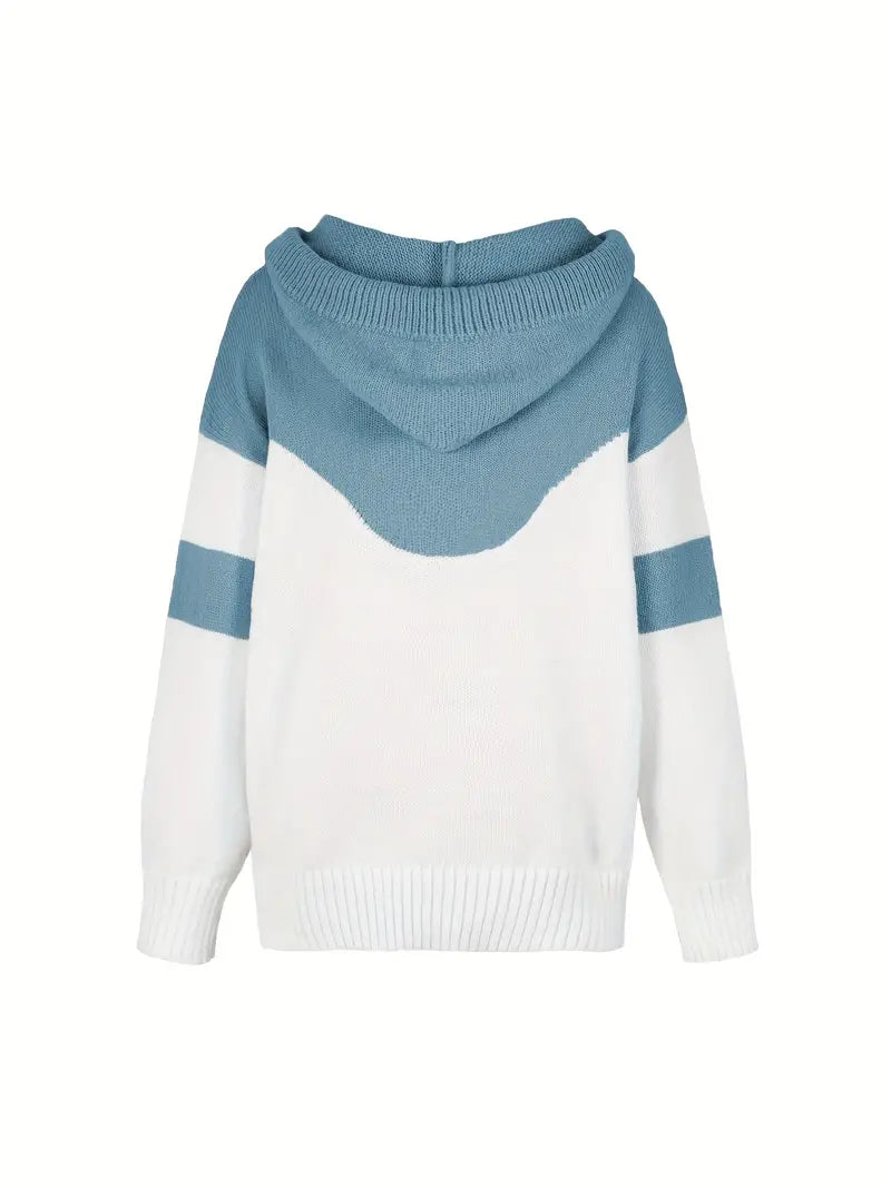 Rosa - Color Block Hoodie with Drawstring