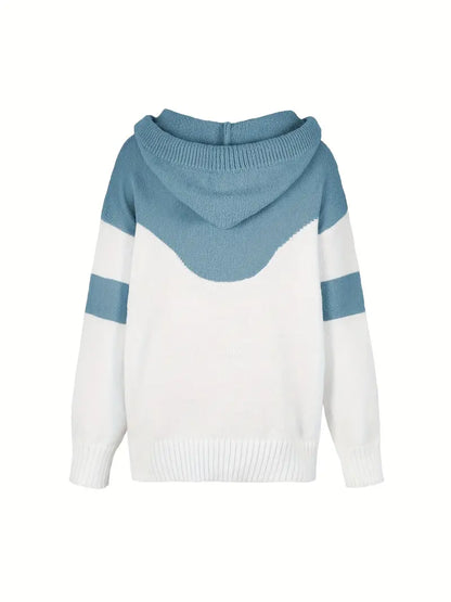 Rosa - Color Block Hoodie with Drawstring