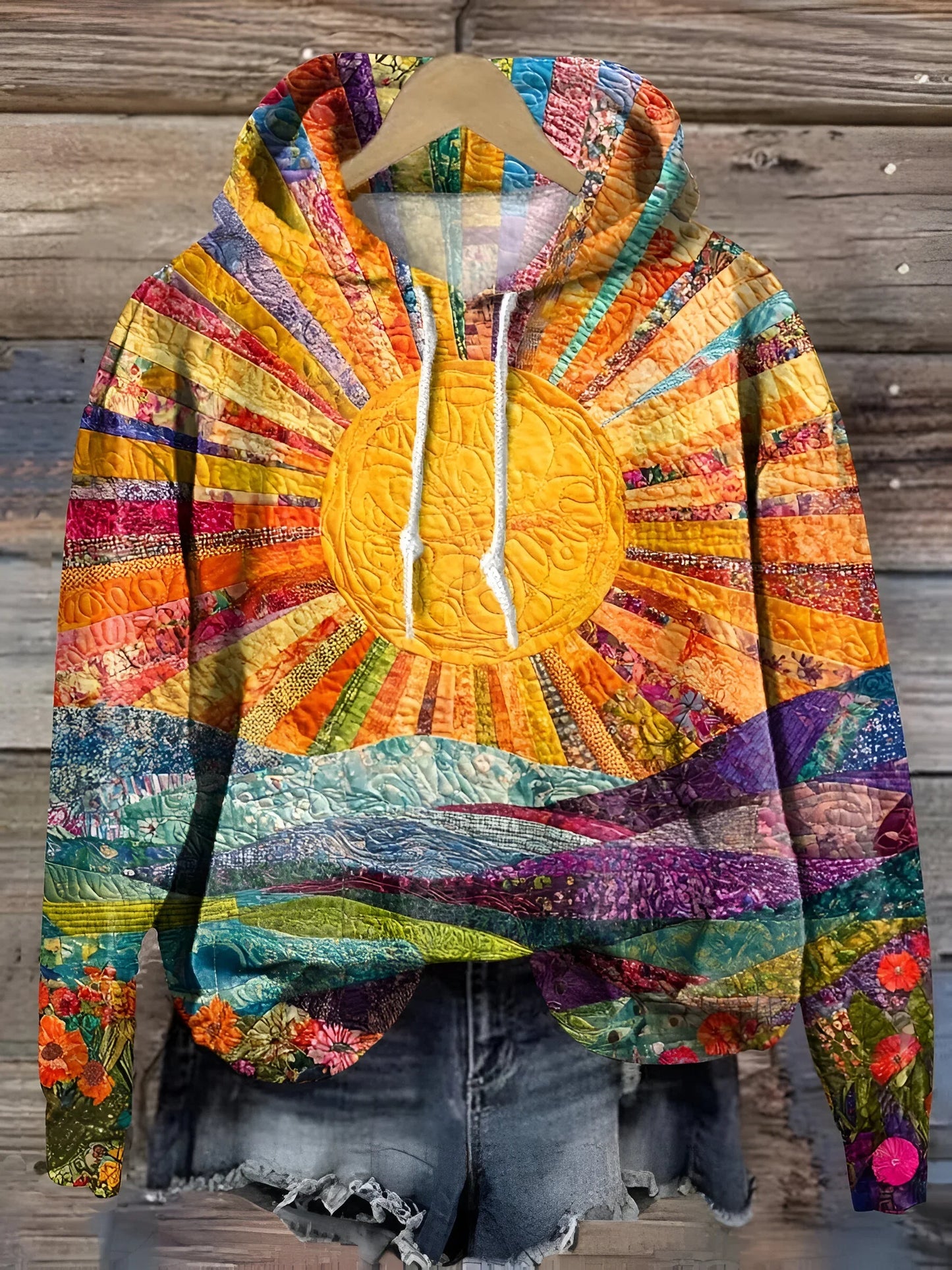 Clara - Colorful sunrise hoodie